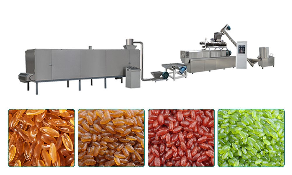 Flow Chart For Automatic Nutritional Rice Extrusion Machine Artificial Rice Making Processing Line